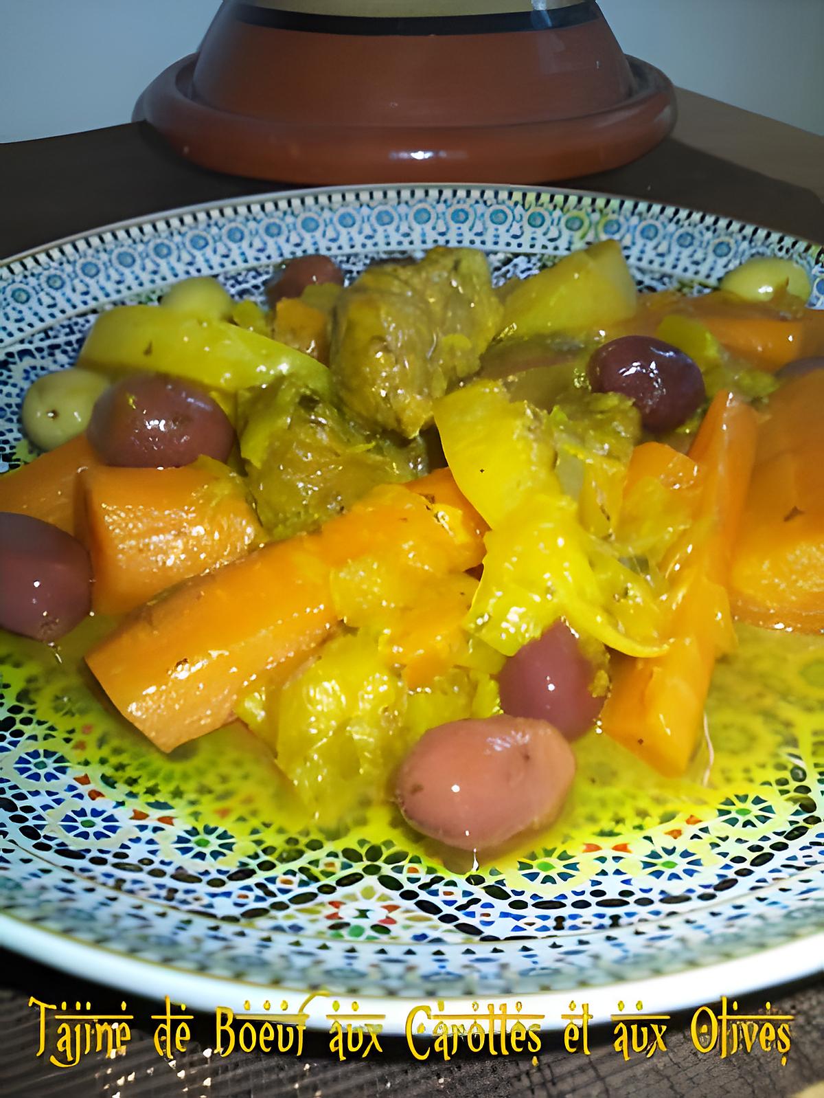 recette Tajine de Boeuf aux Carottes et aux Olives