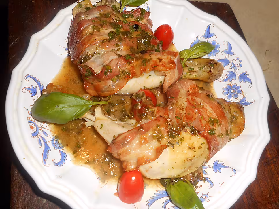 recette Cuisses de poulet lard a la provençale
