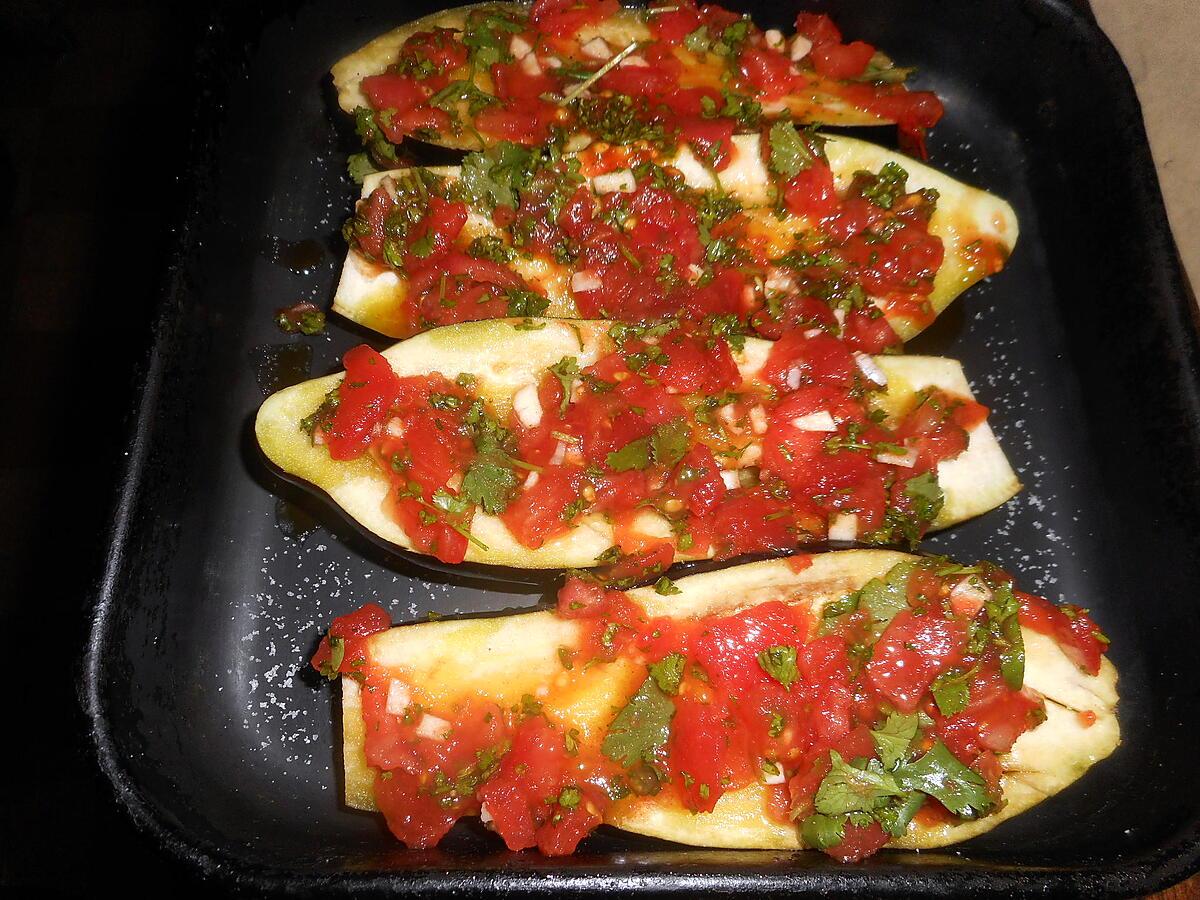 recette Aubergines en salsa de tomates