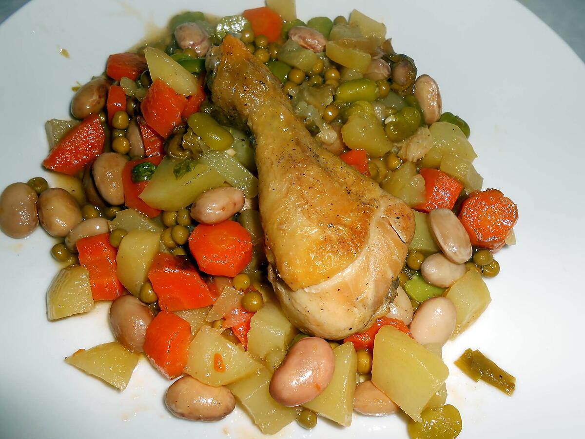 recette JARDINIERE FRAICHE PILON DE POULET