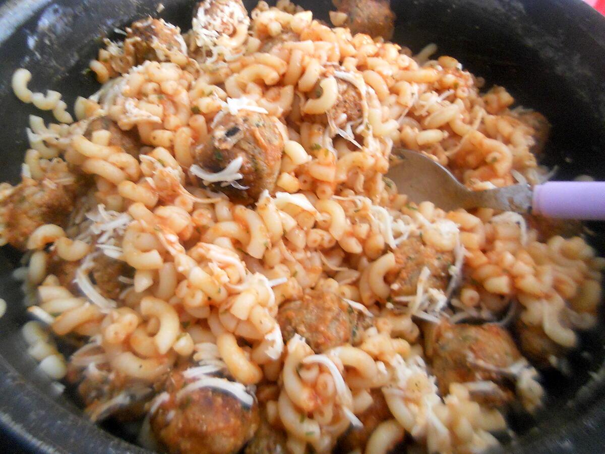 recette Coquillettes sauce tomate boulettes de sardines
