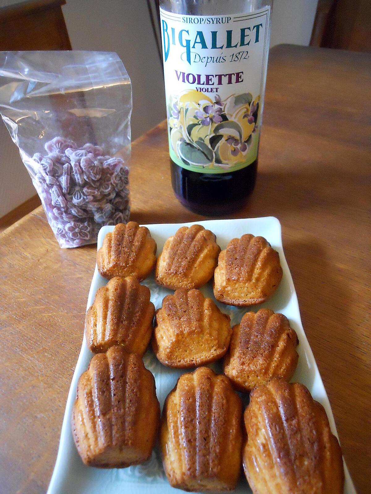 recette Madeleines à la violette