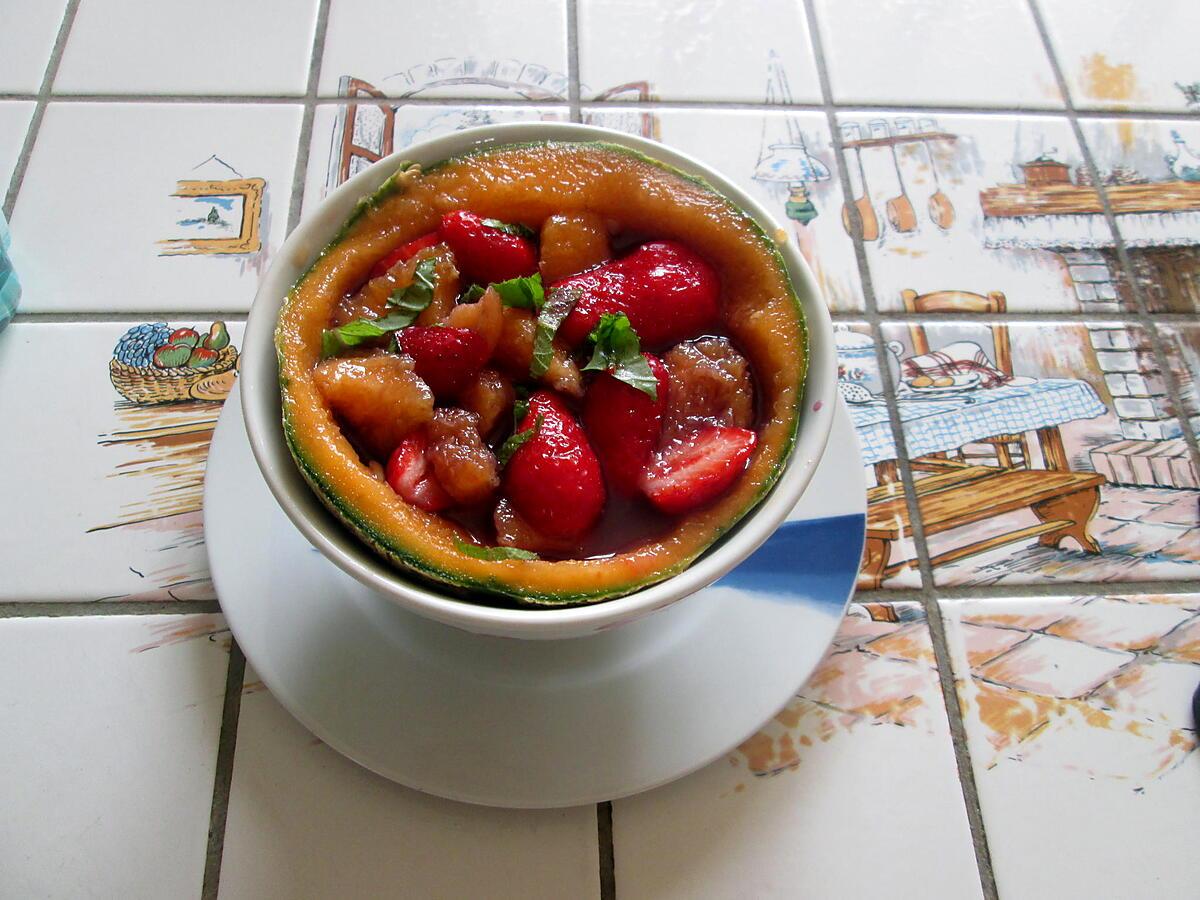 recette melon aux fraises