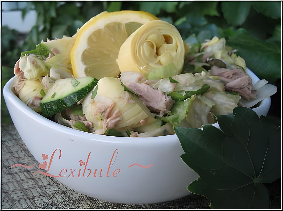 recette Salade d'artichaut, thon, coriandre et câpres