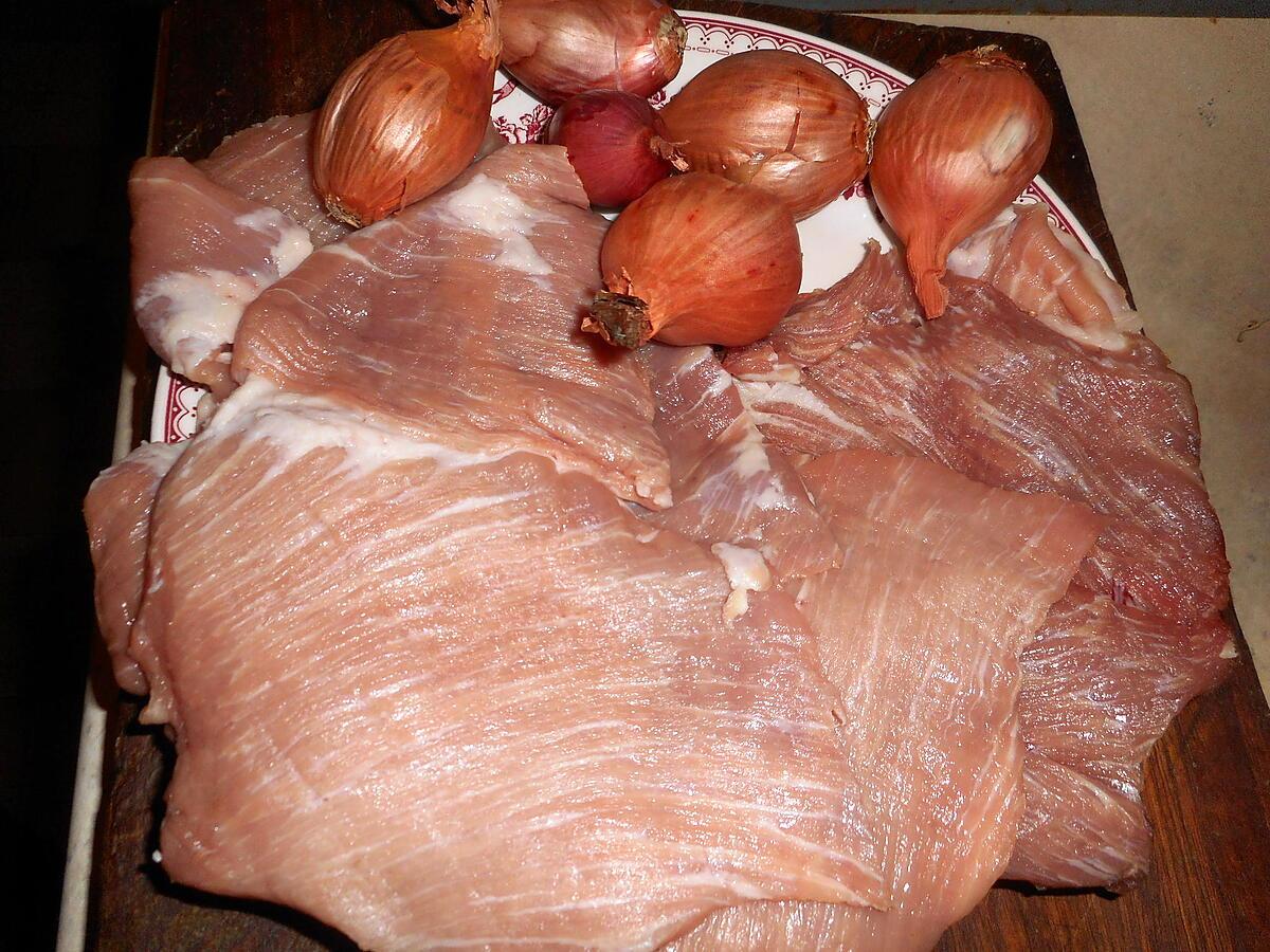 recette Grillades de porc aux échalotes