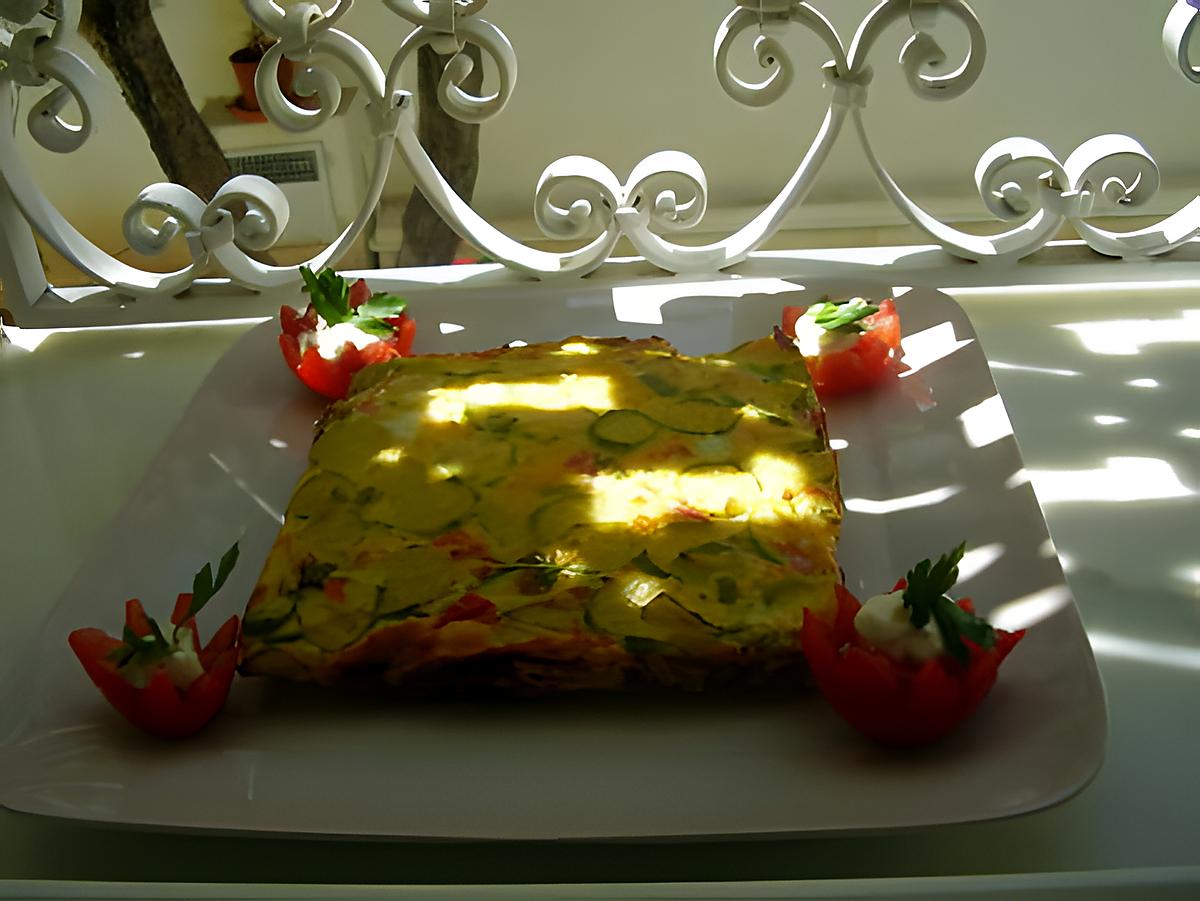 recette omlette carrée de courgettes