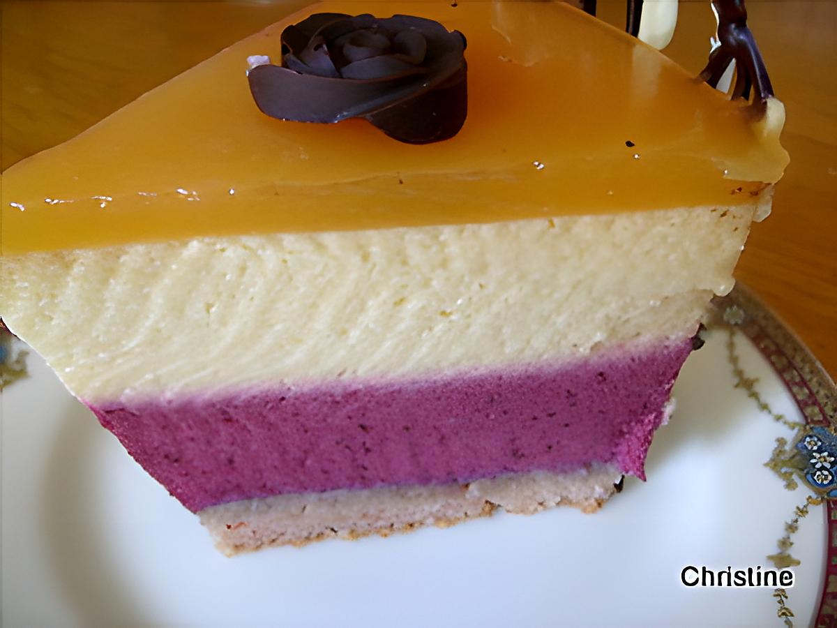 recette Entremets pêches-mûres