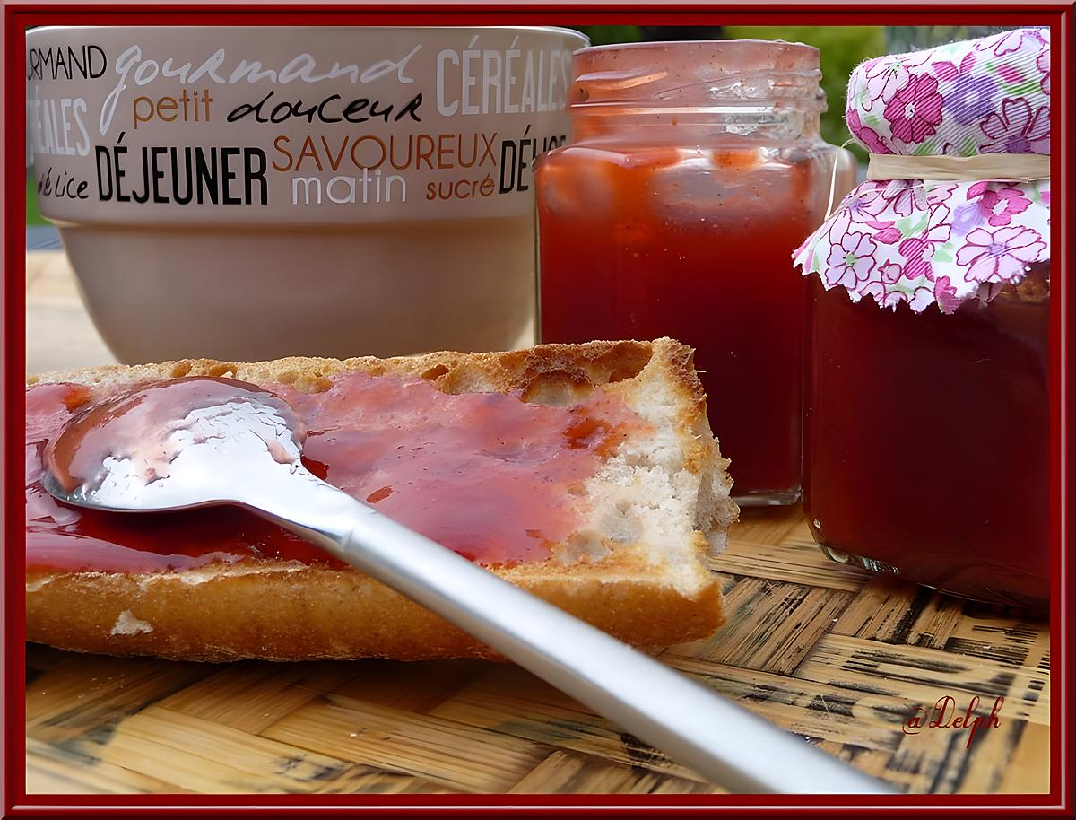 recette Confiture de Fraises et rhubarbe