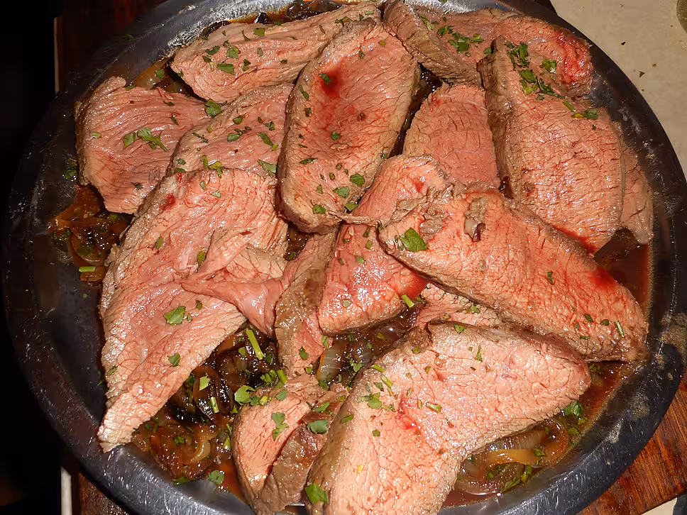 recette Roti de boeuf aux oignons