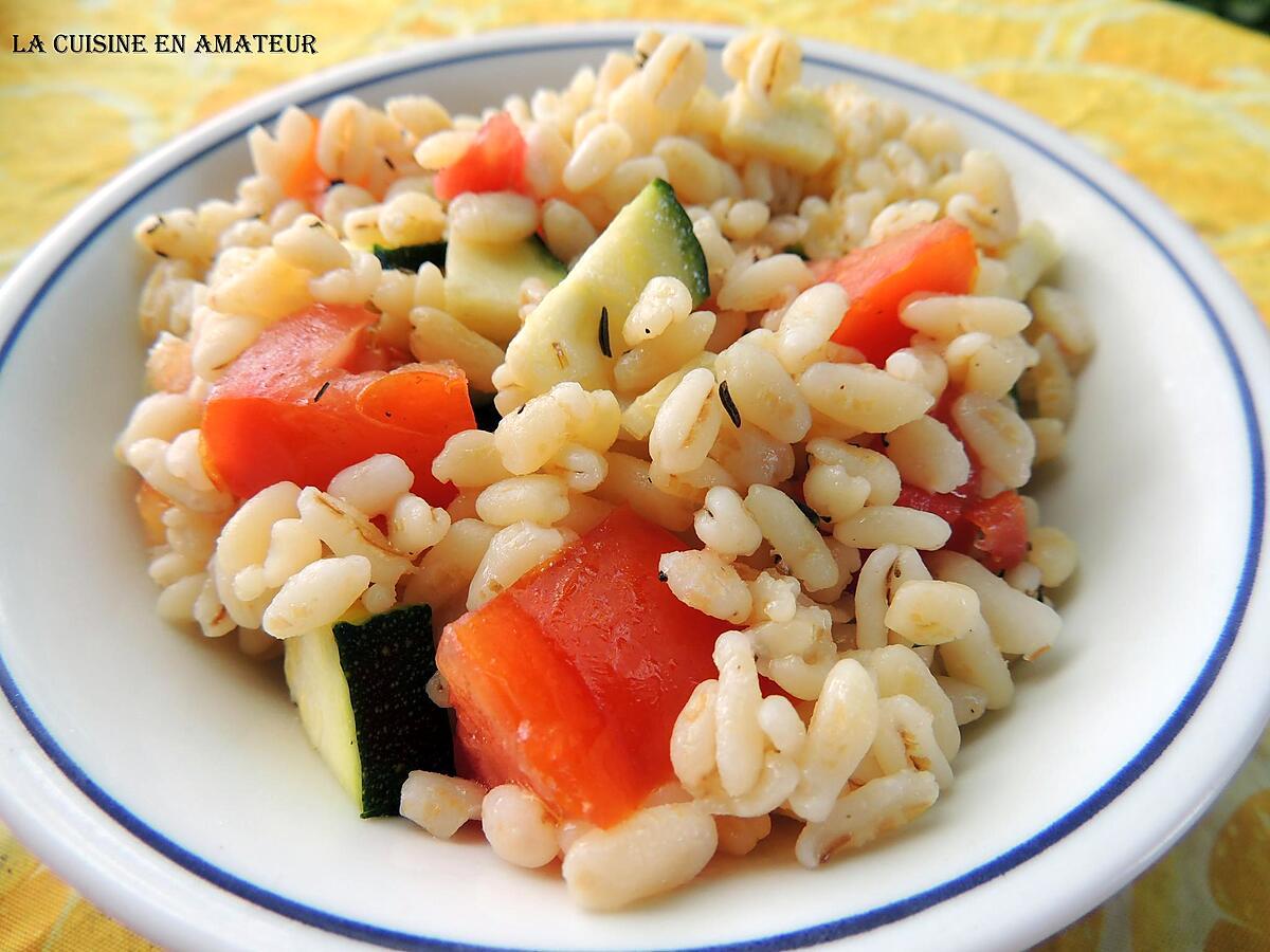 recette Papillotes de blé aux tomates et courgette