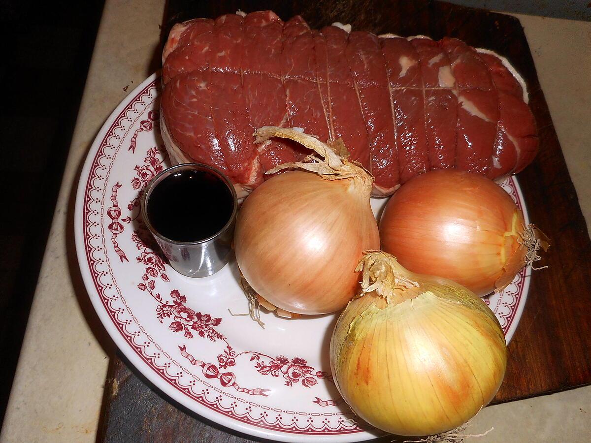 recette Roti de boeuf aux oignons