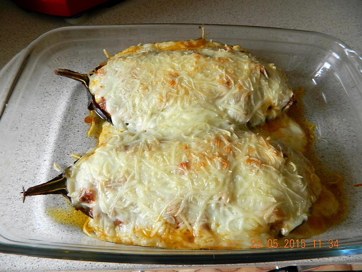 recette Aubergines farcies façon moussaka