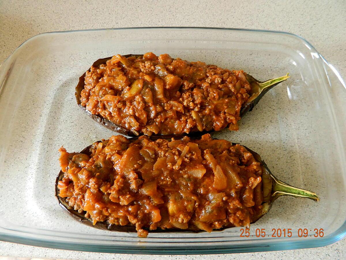 recette Aubergines farcies façon moussaka