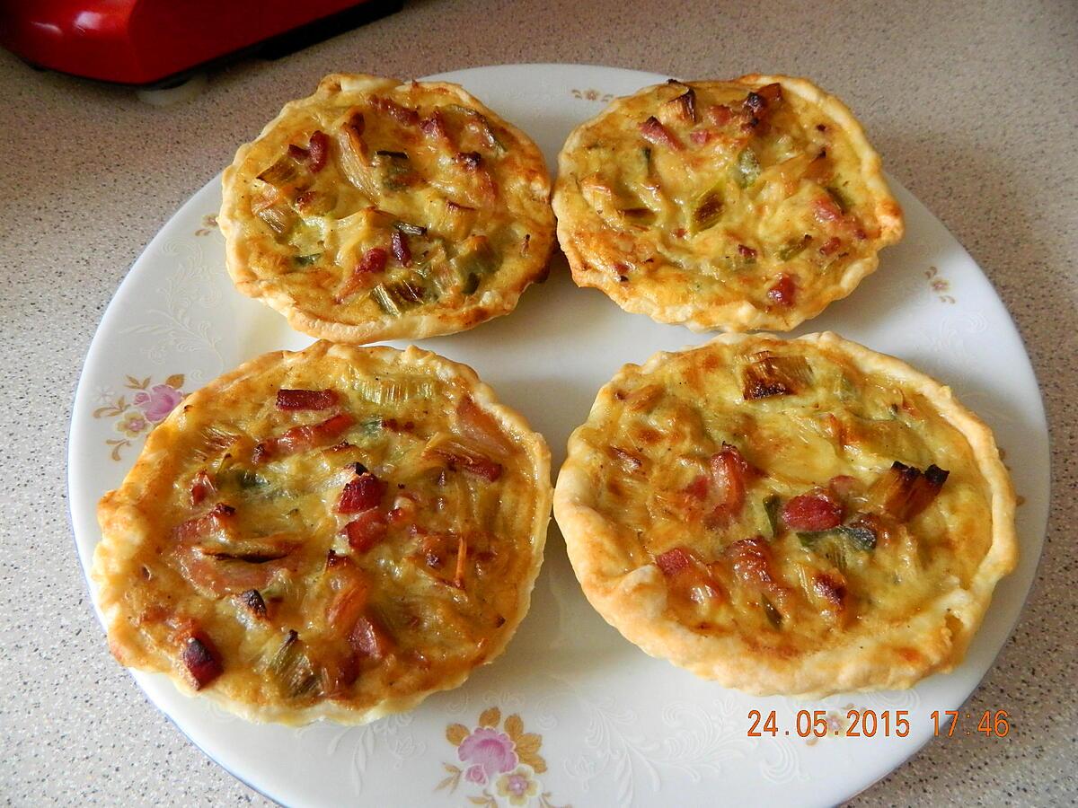 recette Tartelettes poireaux lardons