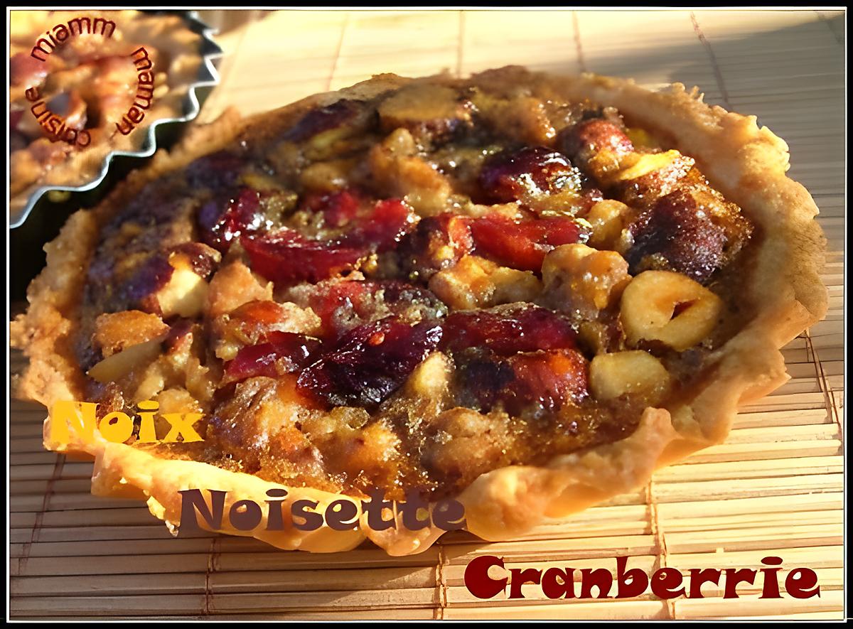 recette Tartelettes aux fruits secs & cranberries