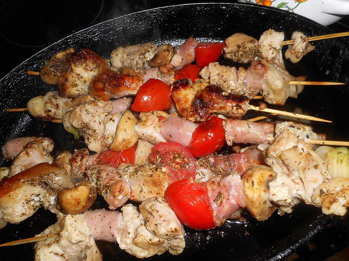 recette Brochette de porc a l origan