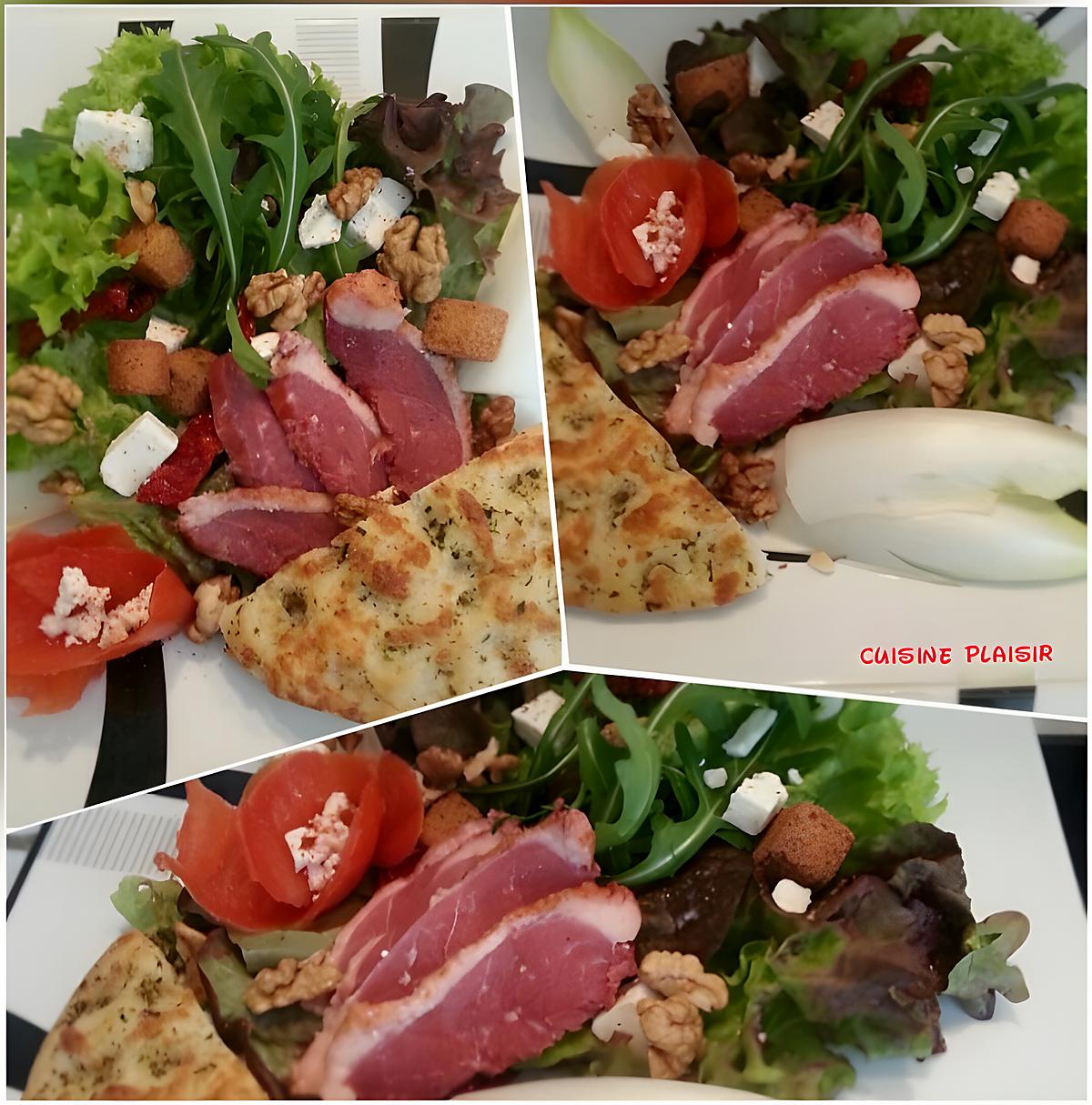 recette Salade au magret de canard fumé