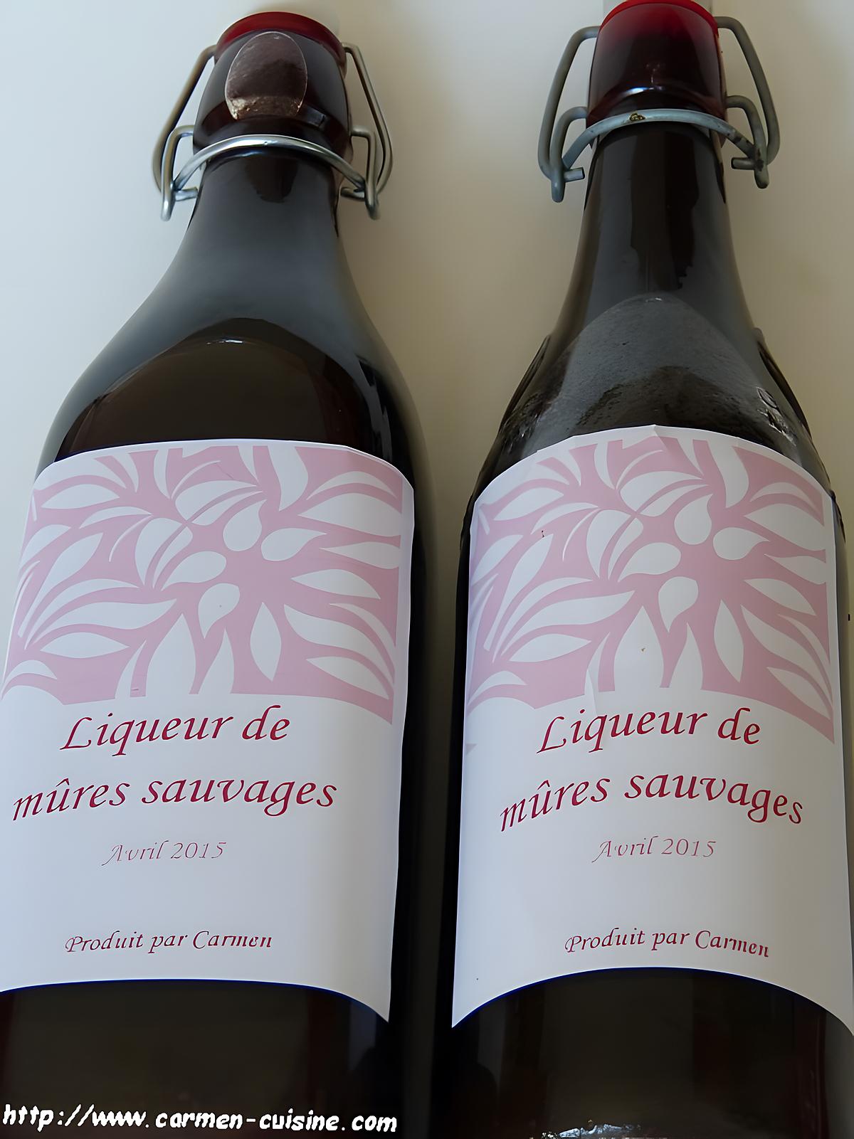 recette Liqueur de mûres sauvages