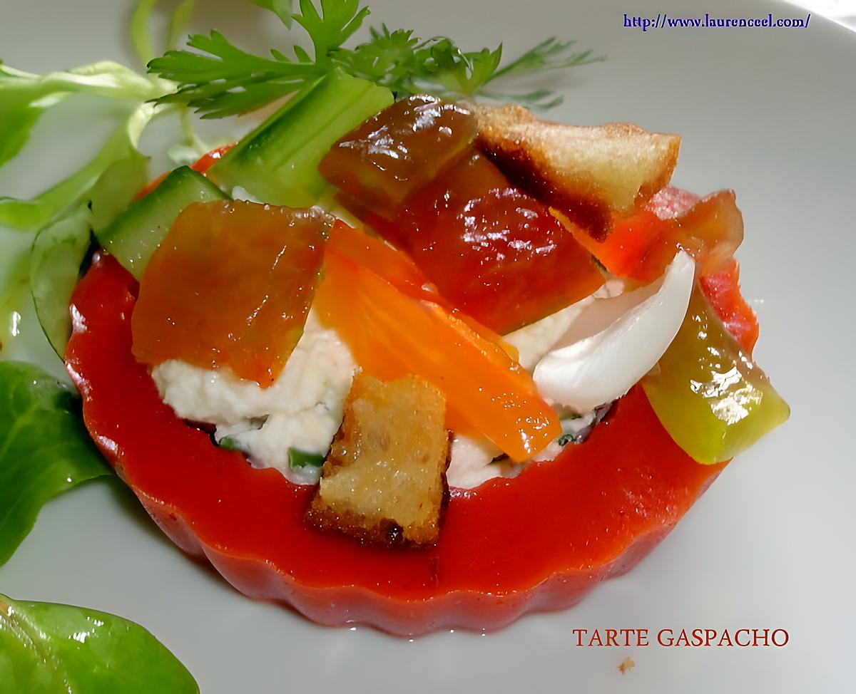 recette TARTE GASPACHO