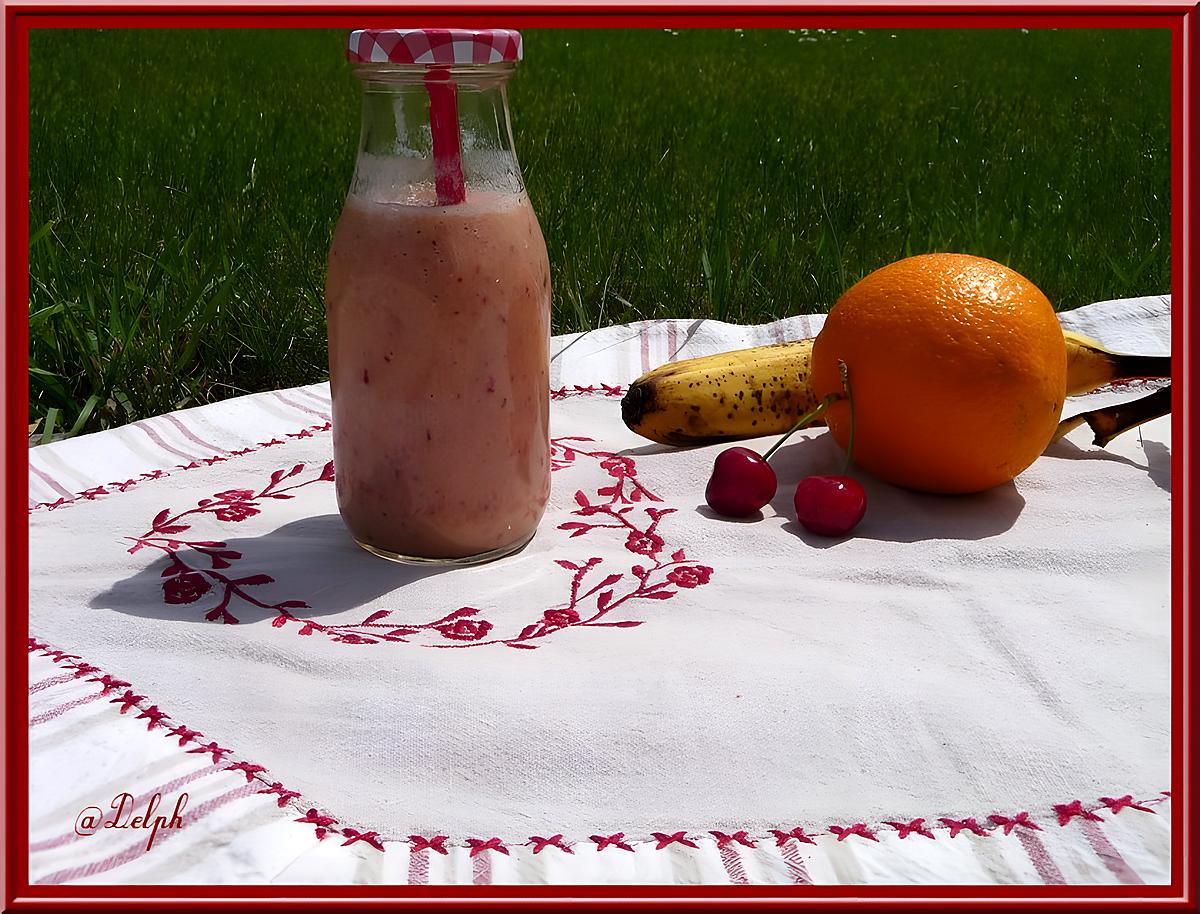 recette Smoothie Oranges Banane- Cerises