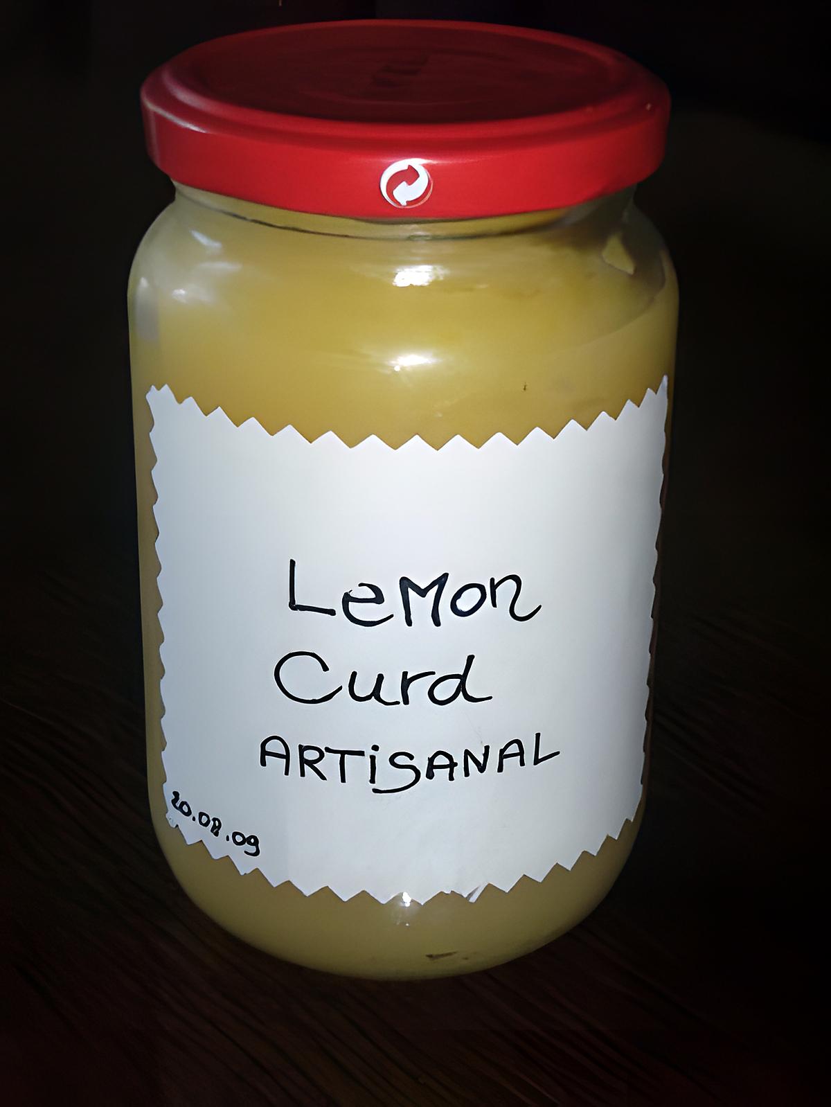 recette LeMon Curd de pOpo