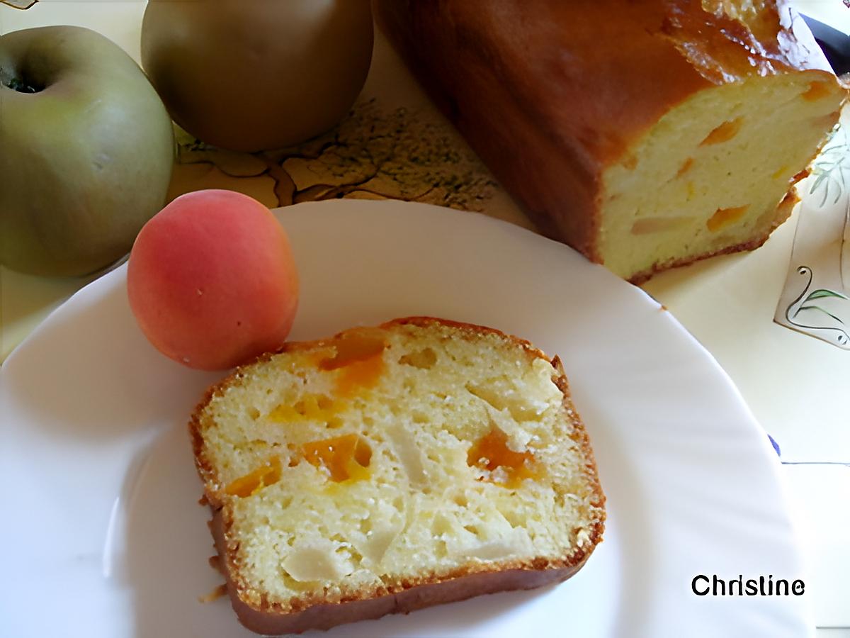 recette Cake aux Petits Suisses, Pommes-Abricots
