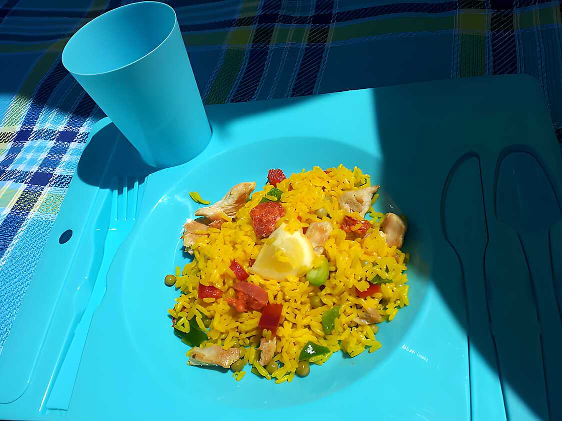 Salade *Pique-nique* de riz à l'espagnole de mon Papa