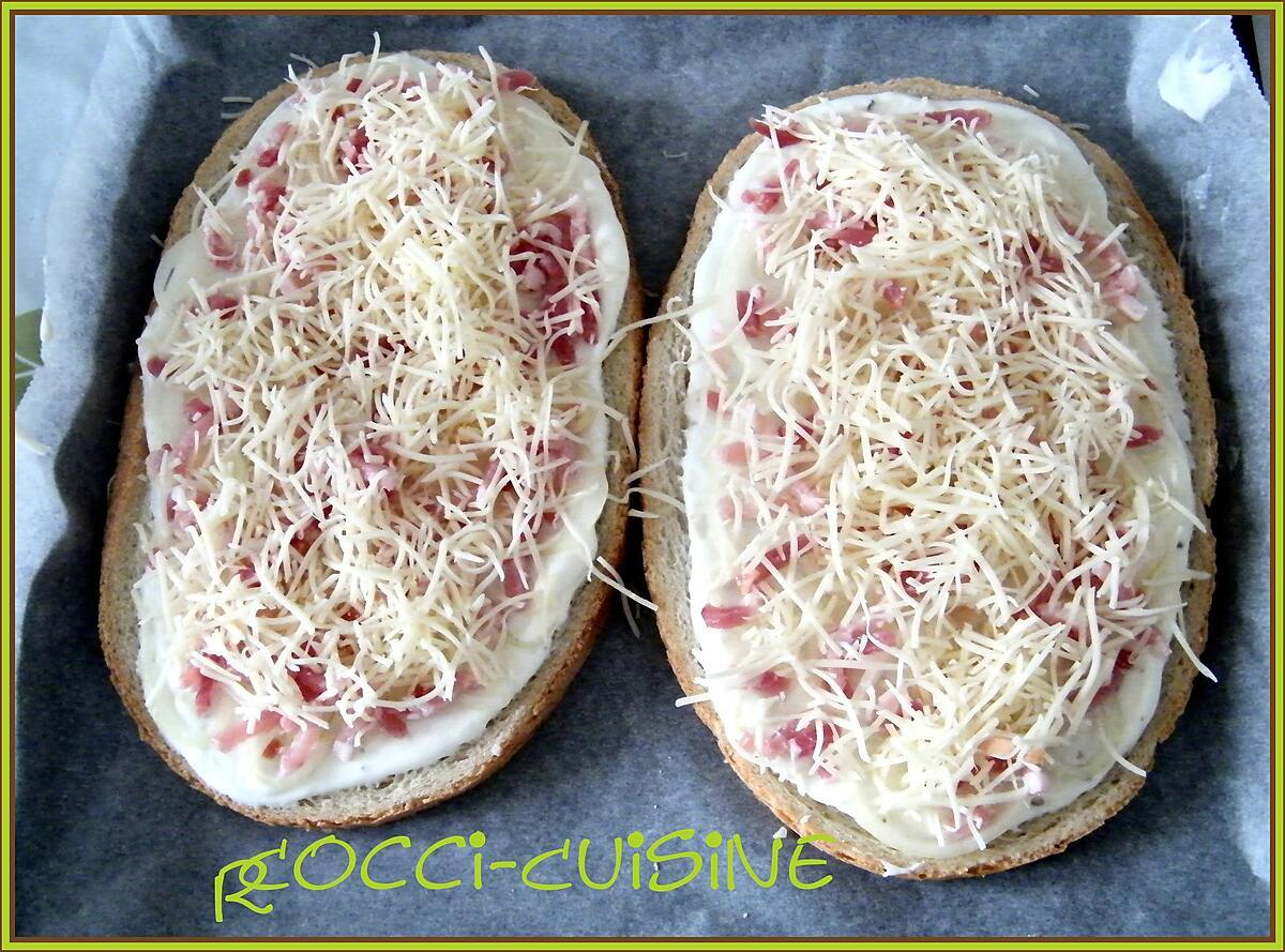 recette bruschetta façon tarte flambée gratinée