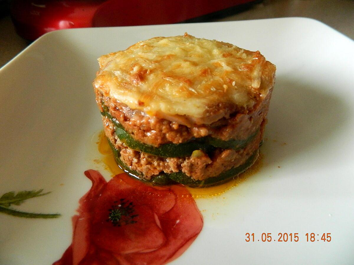 recette Gratin  courgettes viande hachée