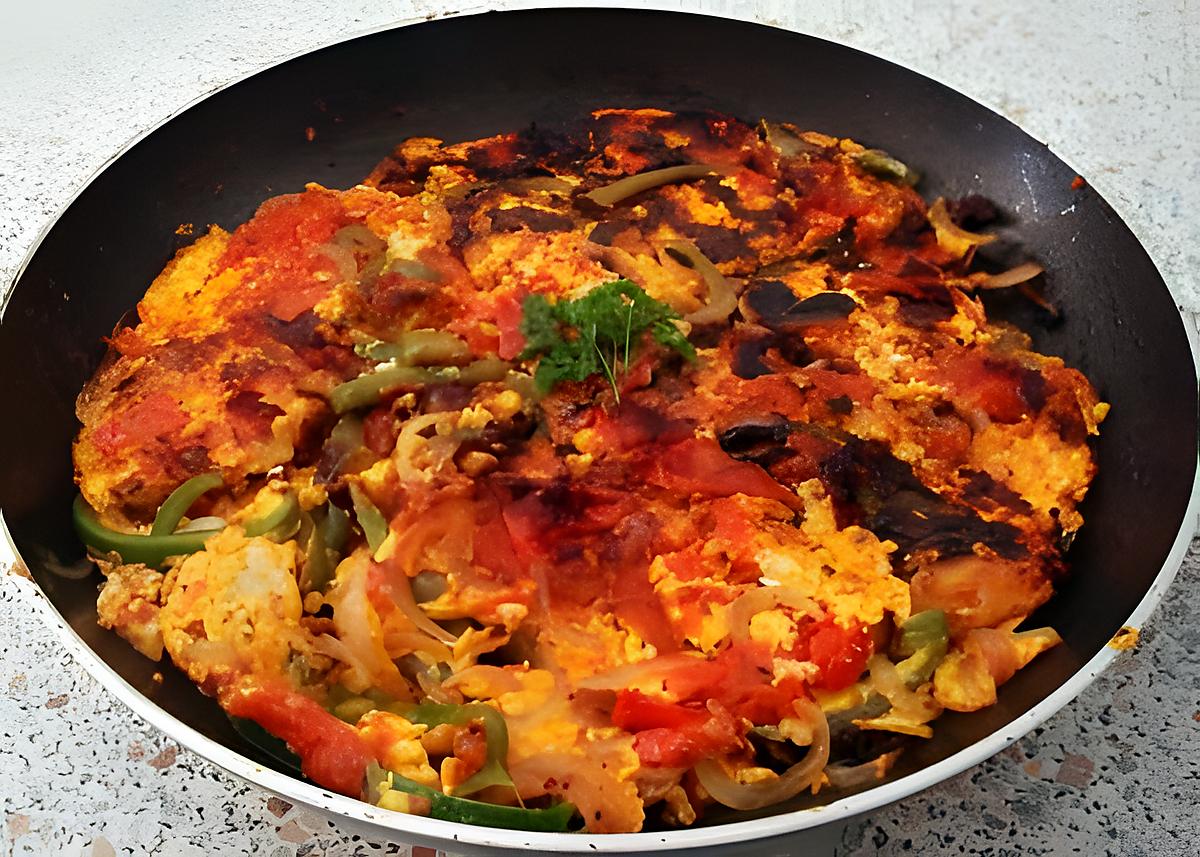recette Omelette aux poivrons
