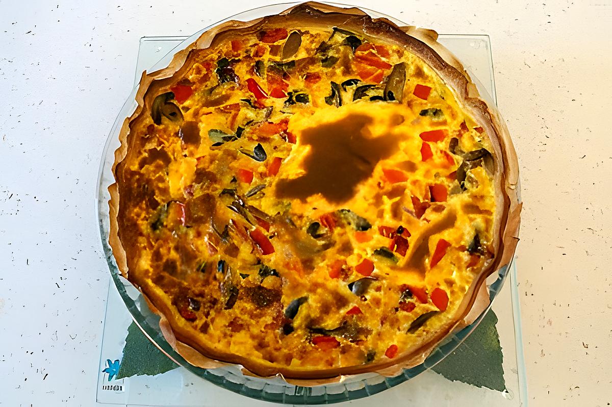 recette Quiche lorraine au poivron rouge