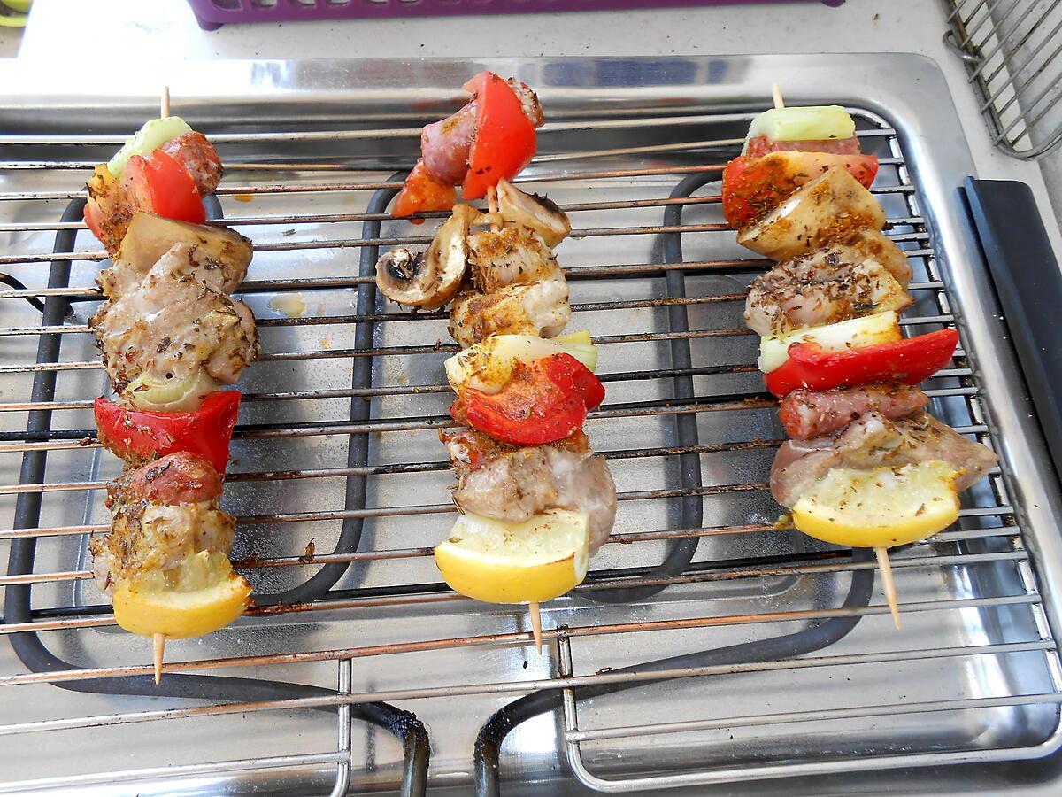 recette BROCHETTES GRILLEES A L'ORIENTALE