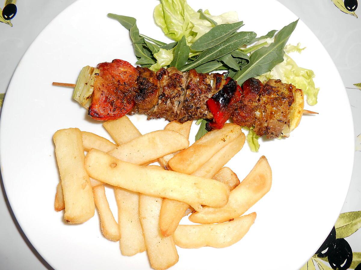 recette BROCHETTES GRILLEES A L'ORIENTALE