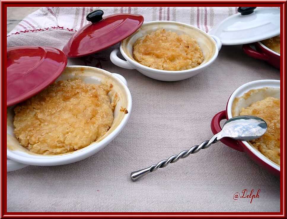 recette Riz au lait vanillé caramélisé à la noix de coco