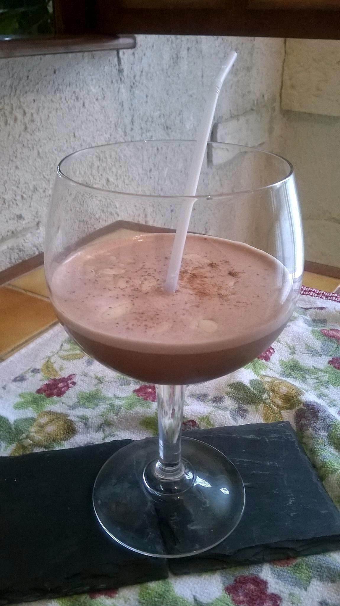 recette Milk-shake aux Amandes, Cacao et Vanille.