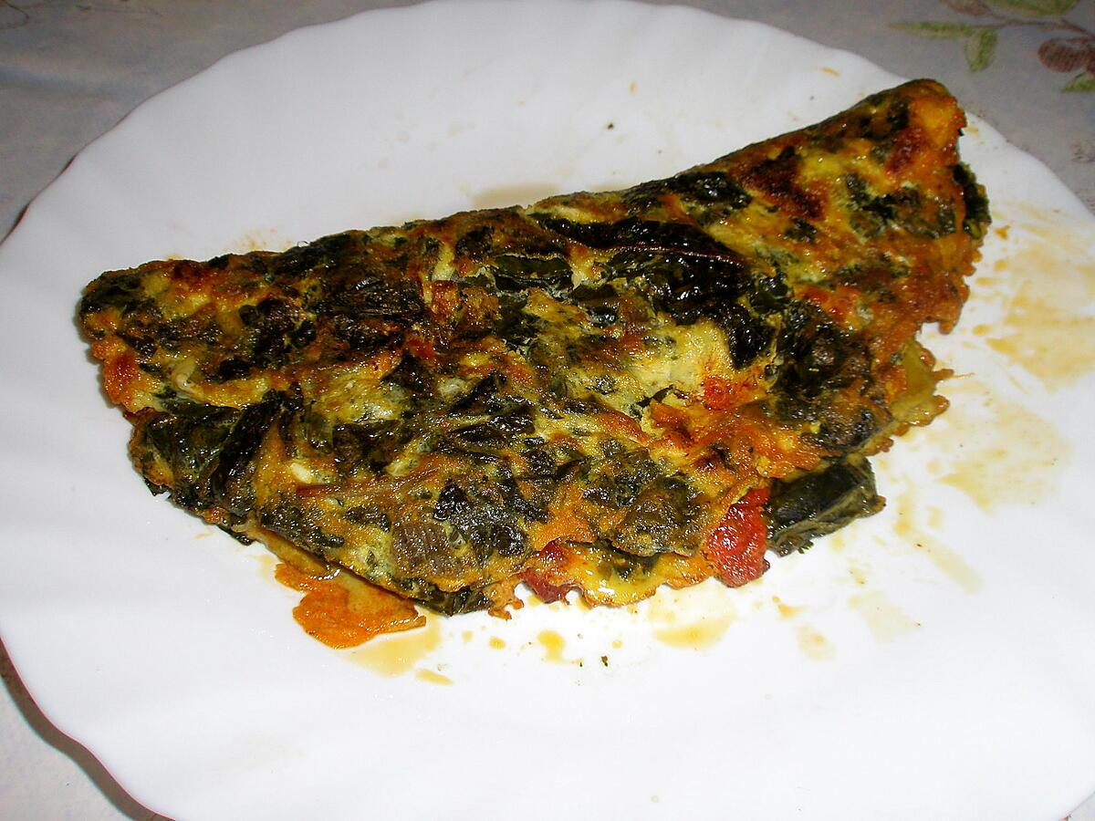 recette Omelette aux blettes et chorizos