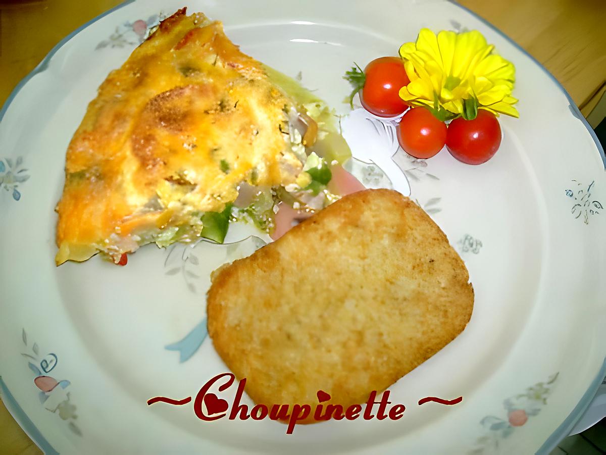 recette ~Quiche au jambon sans croûte~ 