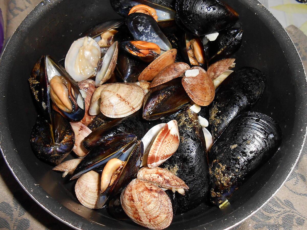 recette RISOTTO IN BIANCO MOULES GAMBAS VONGOLE