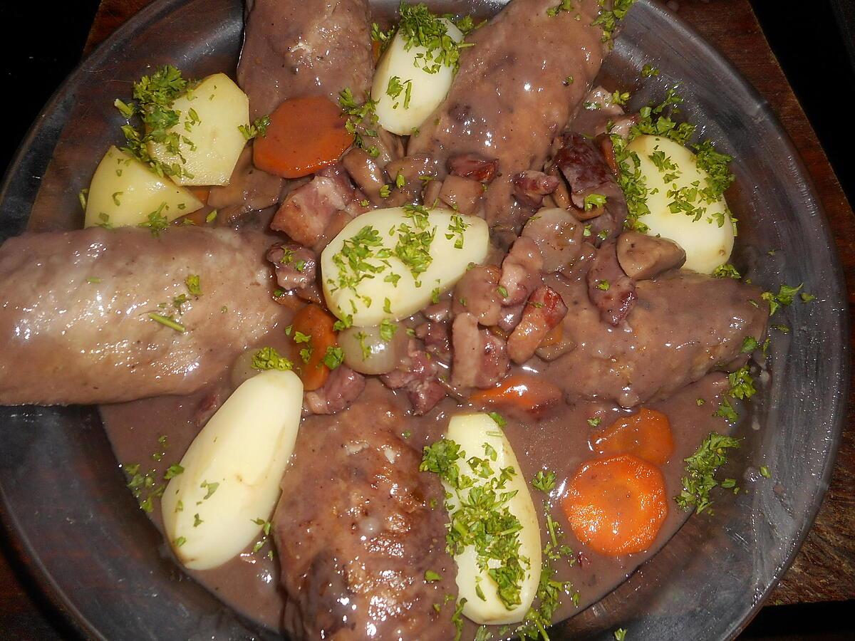 recette Ailerons de dinde à la bourguignonne