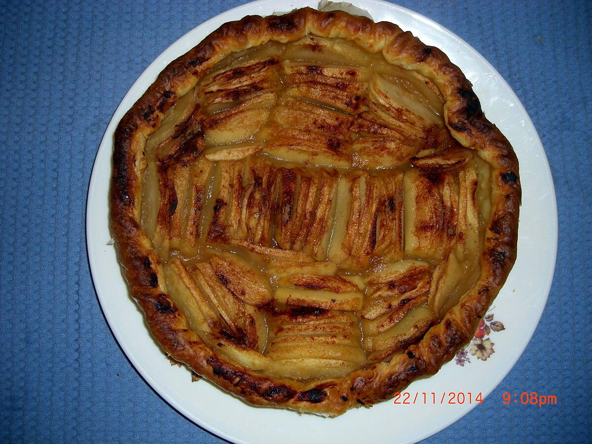 recette Tarte aux Pommes à la compote de Pommes au Romarin