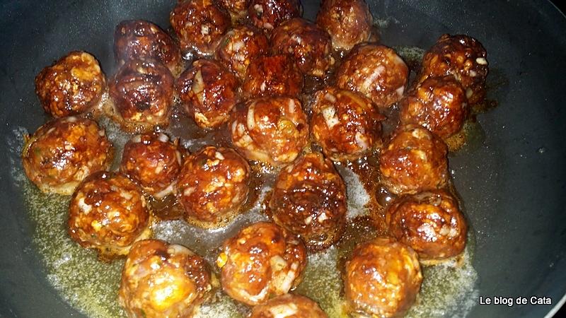 recette Brochettes de boulettes- Tsukune teriyaki