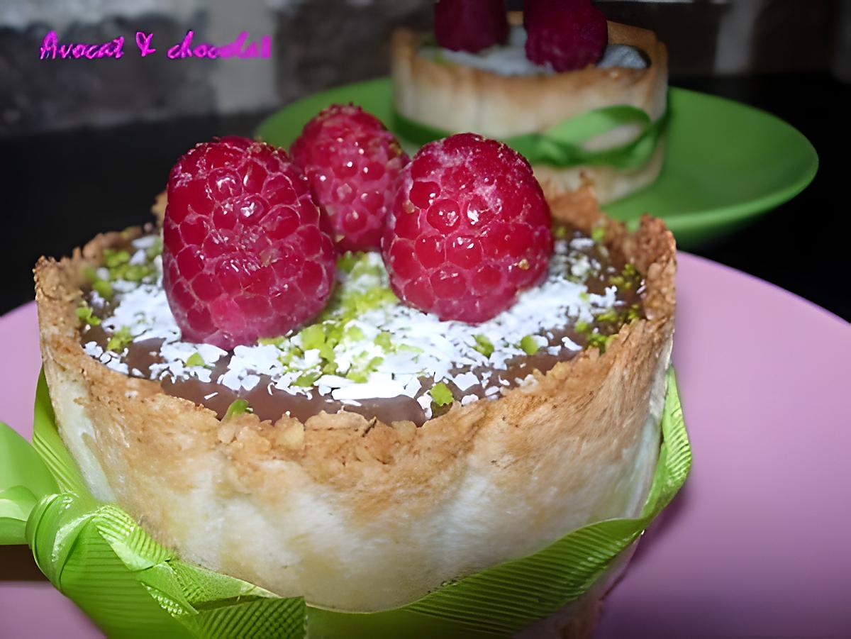 recette EXTRA ce Gâteau au chocolat façon "Bavarois"  en coque de noix de coco  **