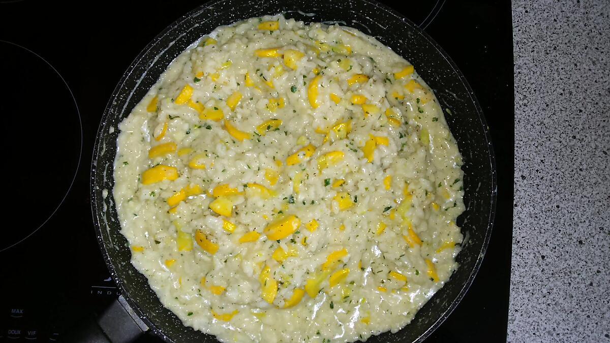 recette Risotto à la courgette jaune et à la ricotta