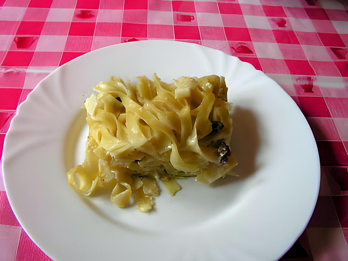 recette Gratin de tagliatelles