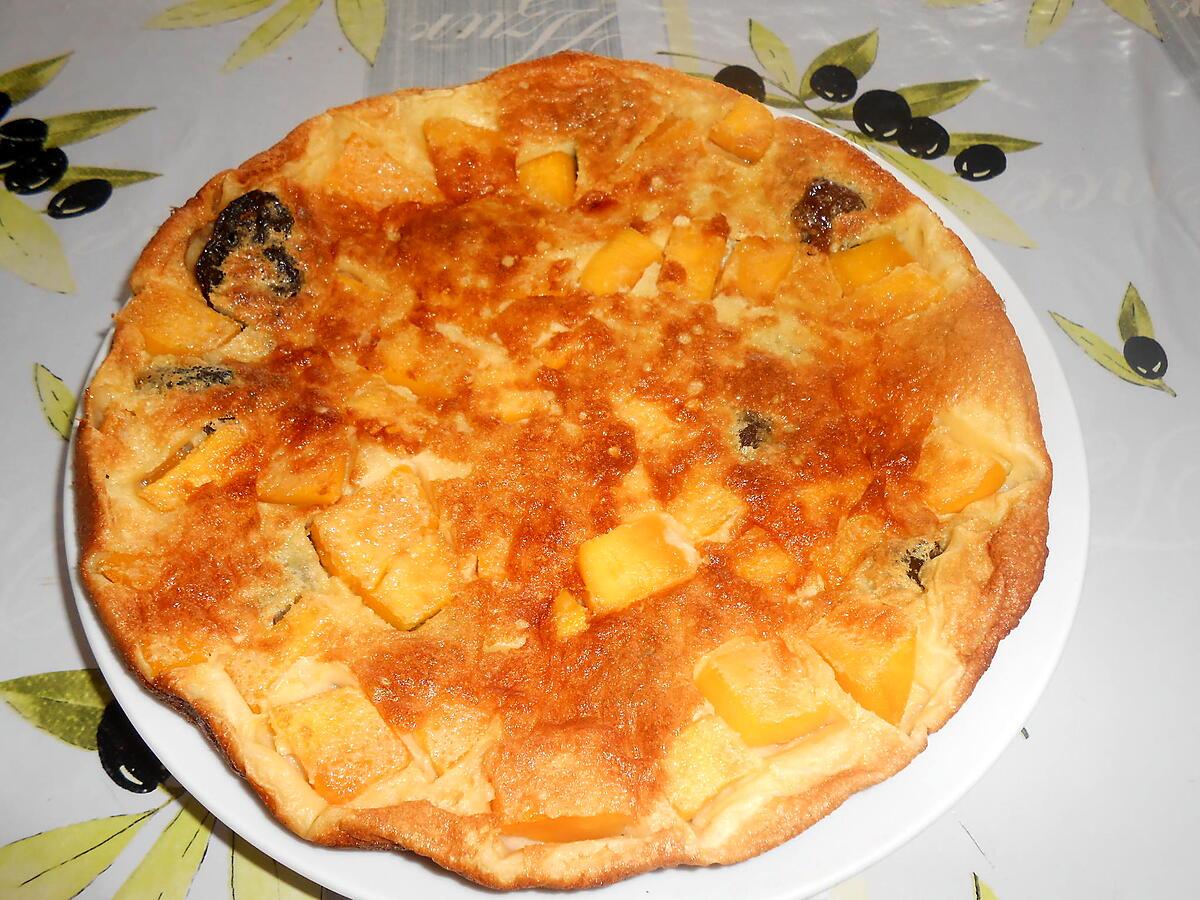 recette CLAFOUTIS MANGUE PRUNEAUX