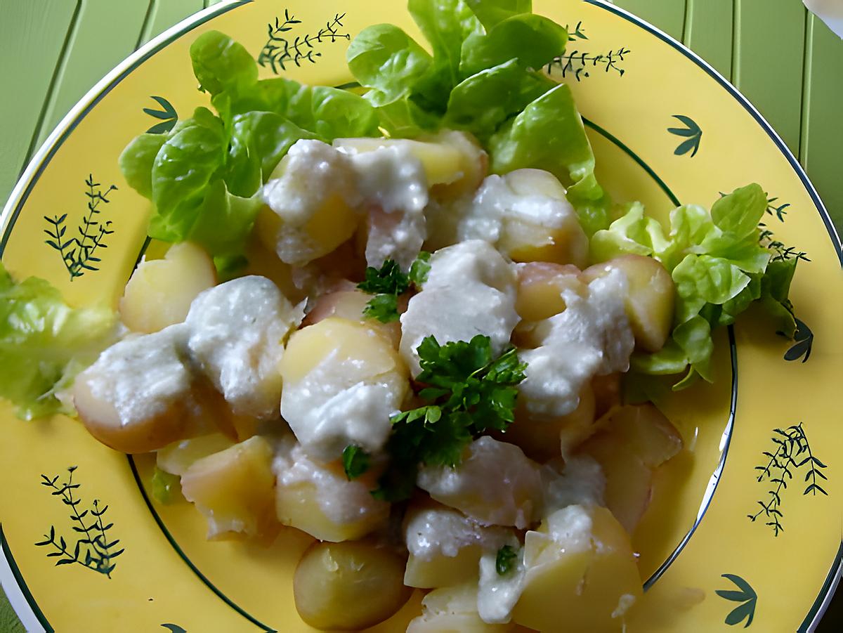 recette Salade de pommes de terre au roquefort