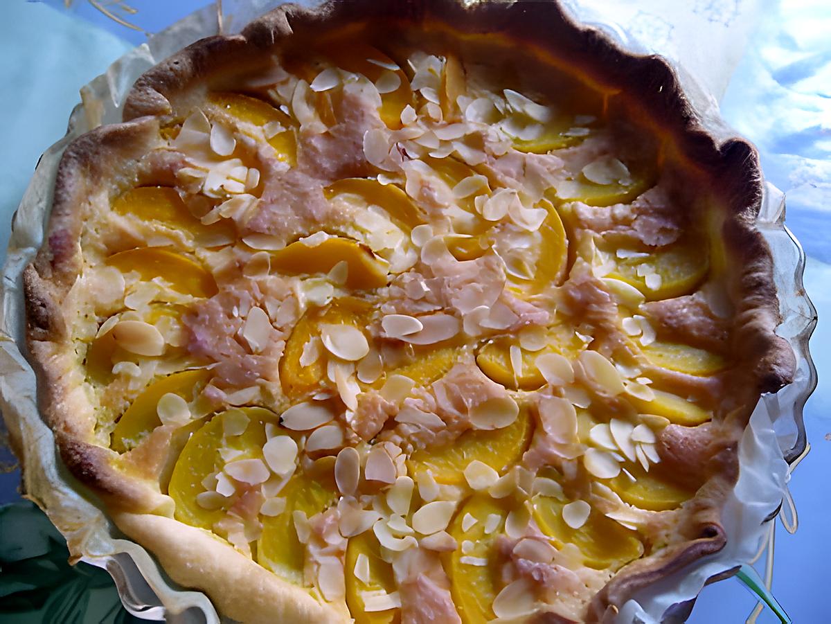 recette tarte amandine aux pêches