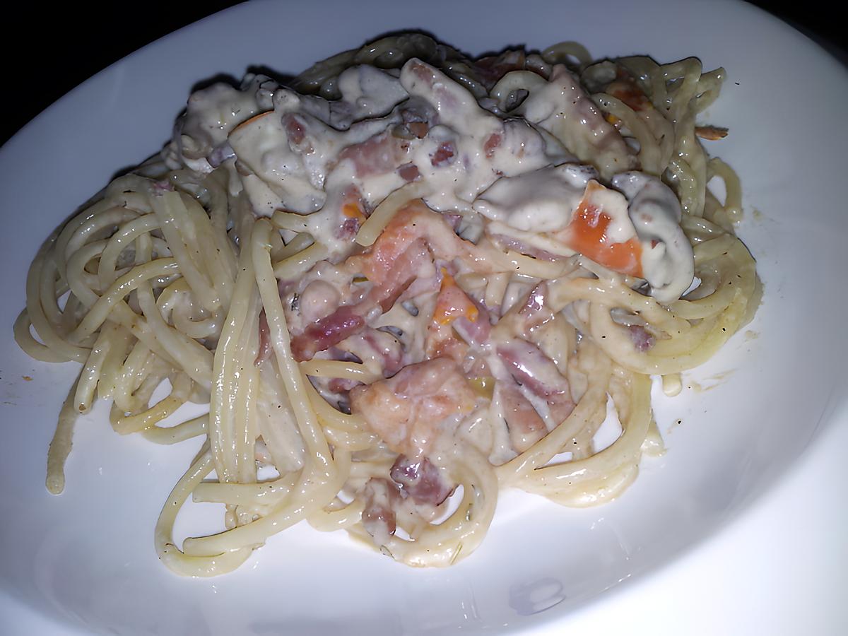 recette Spaghettis sauce boursin