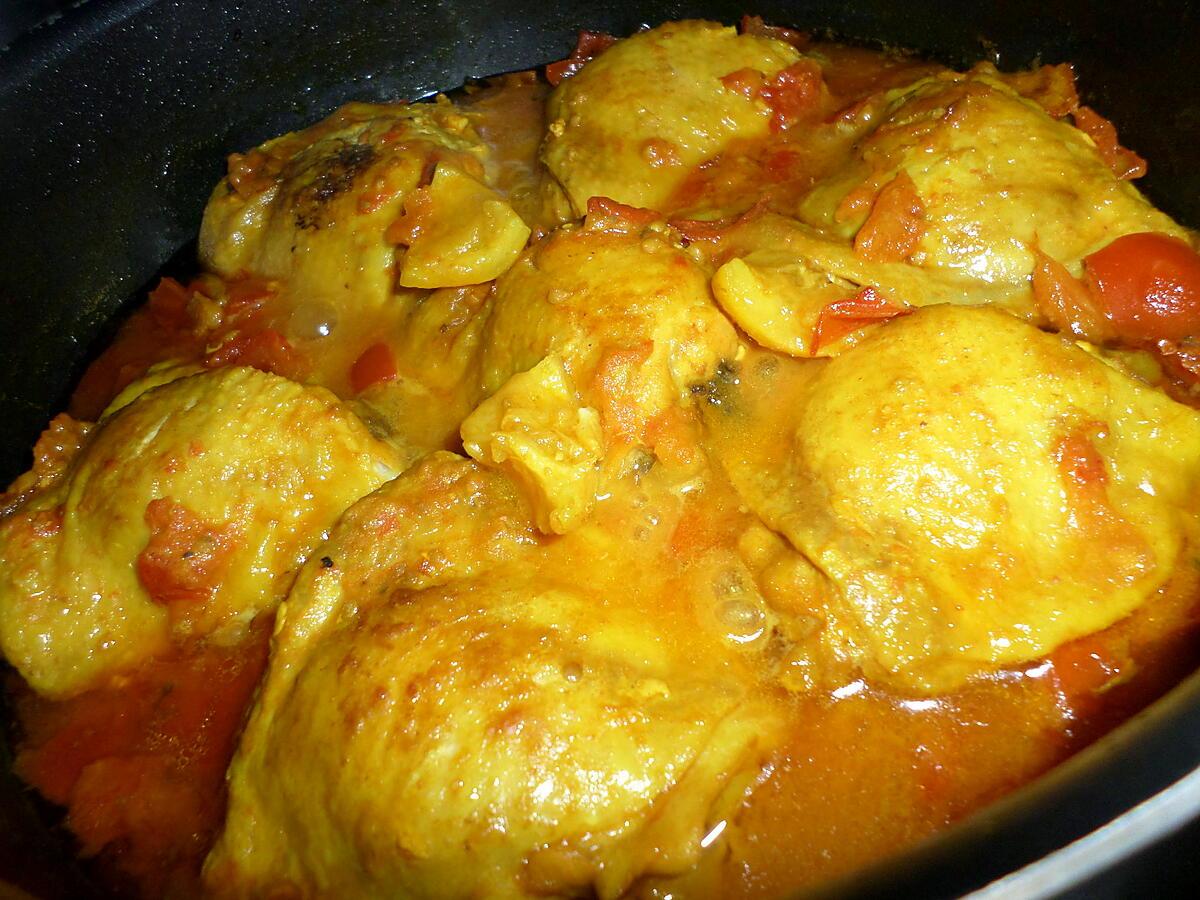 recette Curry de poulet à la tomate