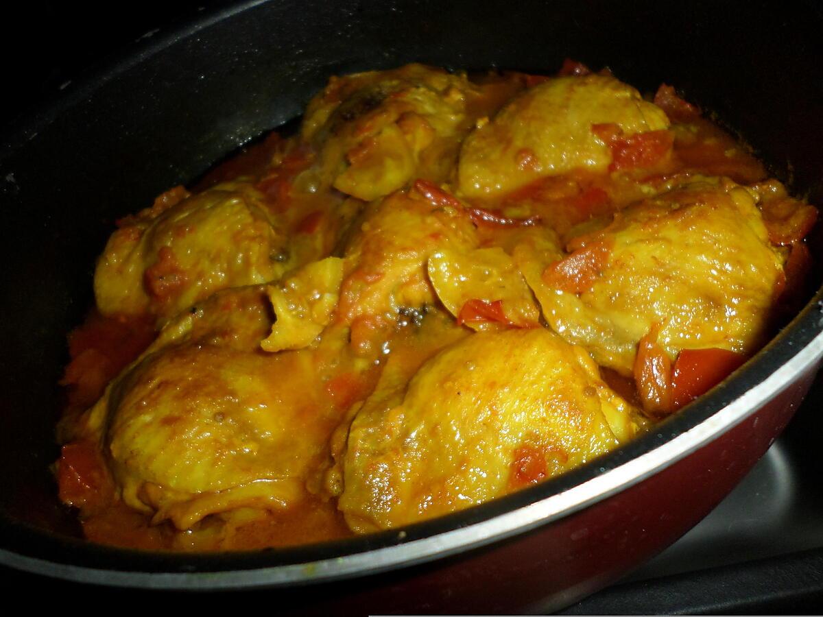 recette Curry de poulet à la tomate